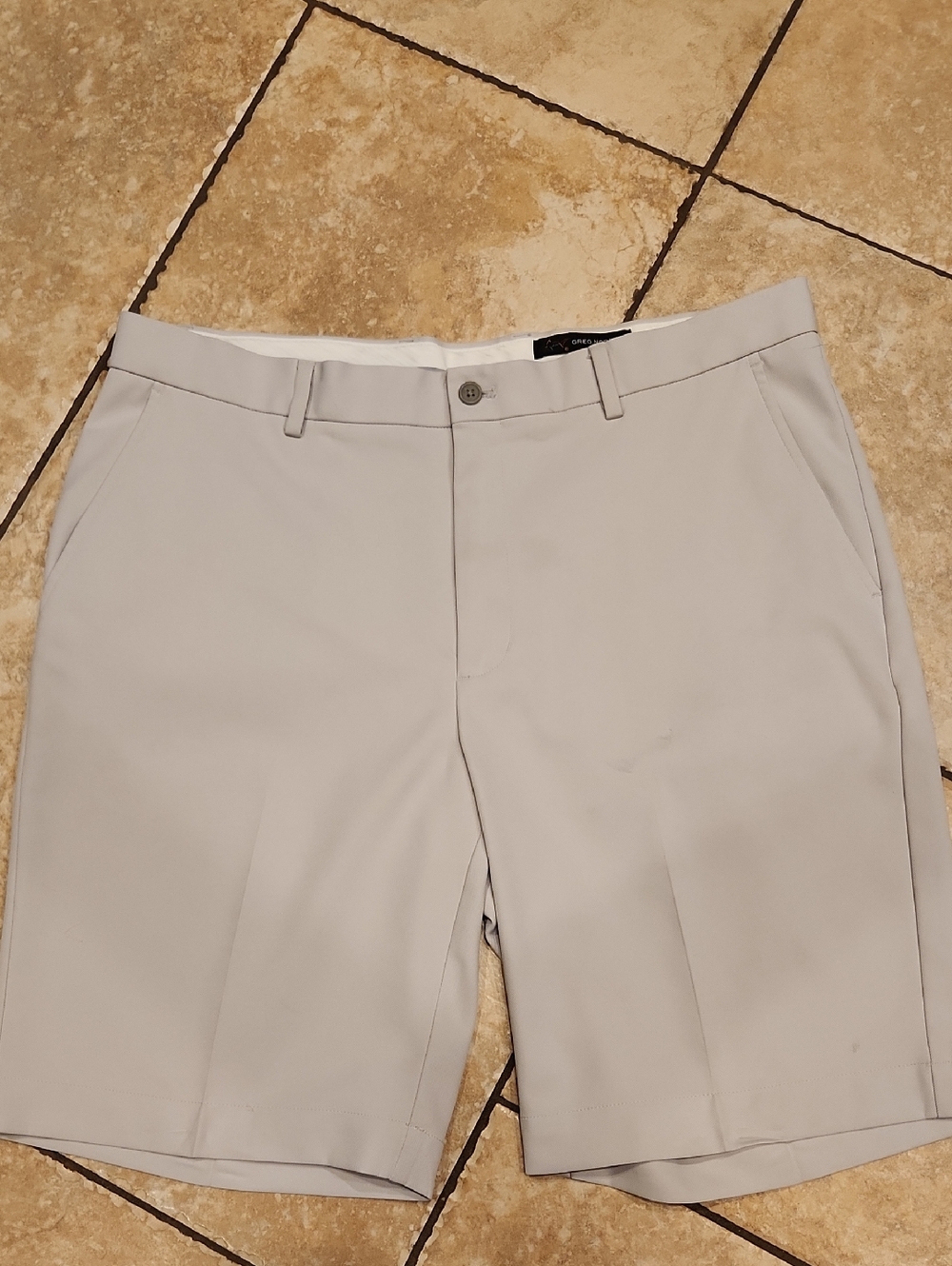 Greg Norman Collection Light Gray Chino Shorts